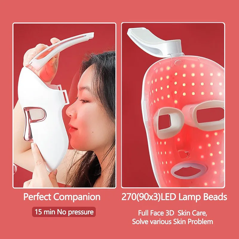 Applying the GlowLuxe LED face mask